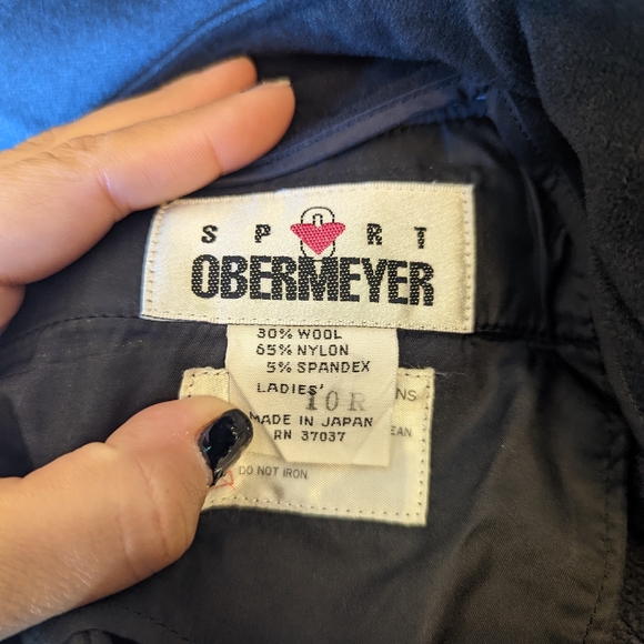 Obermeyer Sport Vintage Wool Belnd Black Stirrup ski pants 10R - Picture 7 of 7